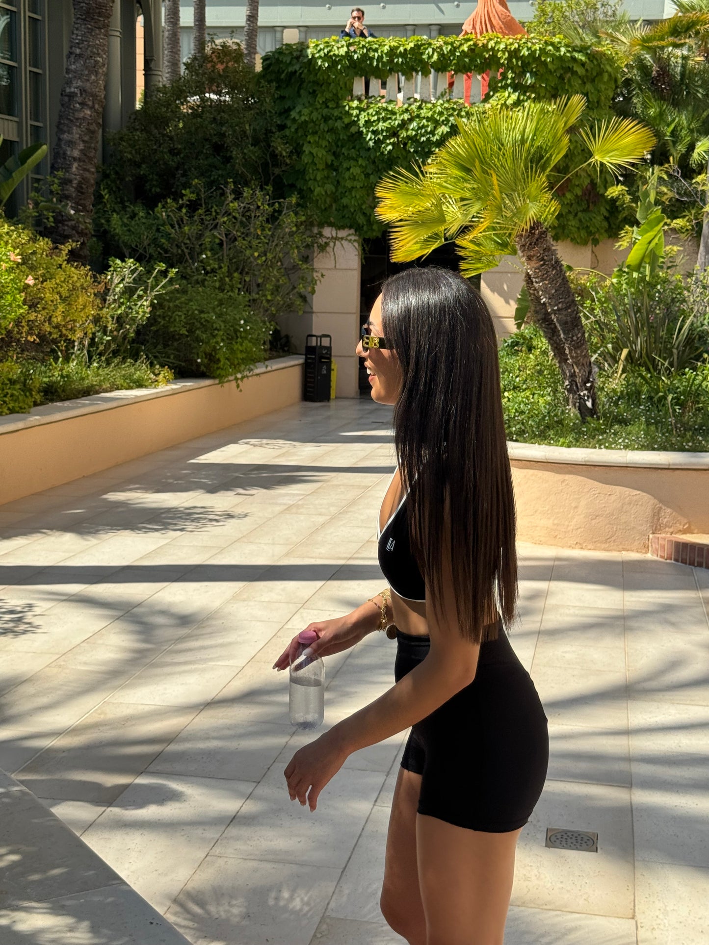 SHORT DE YOGA - "NINA" NOIR