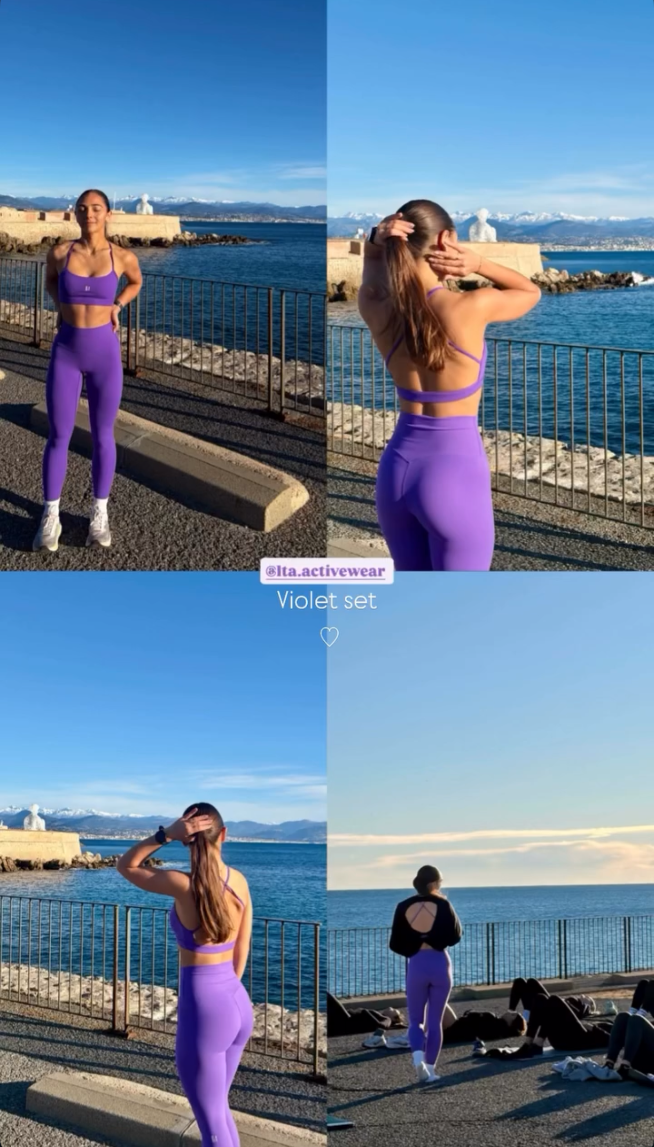 Ensemble SeamlessSolution™ Violet - Brassière et legging KARA