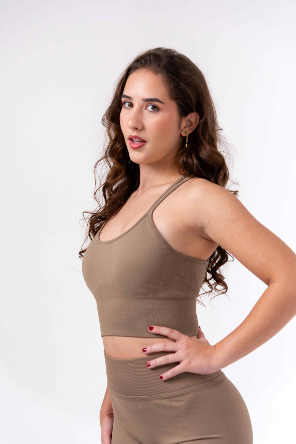 Brassière Bella croisée dans le dos - Beige