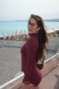 VESTE DE YOGA - "YALE" BORDEAUX