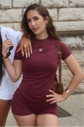 TEE-SHIRTS DE YOGA - "MARA" MARRON