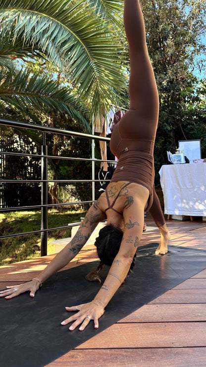 LEGGING DE YOGA Signature- "MARA" MARRON