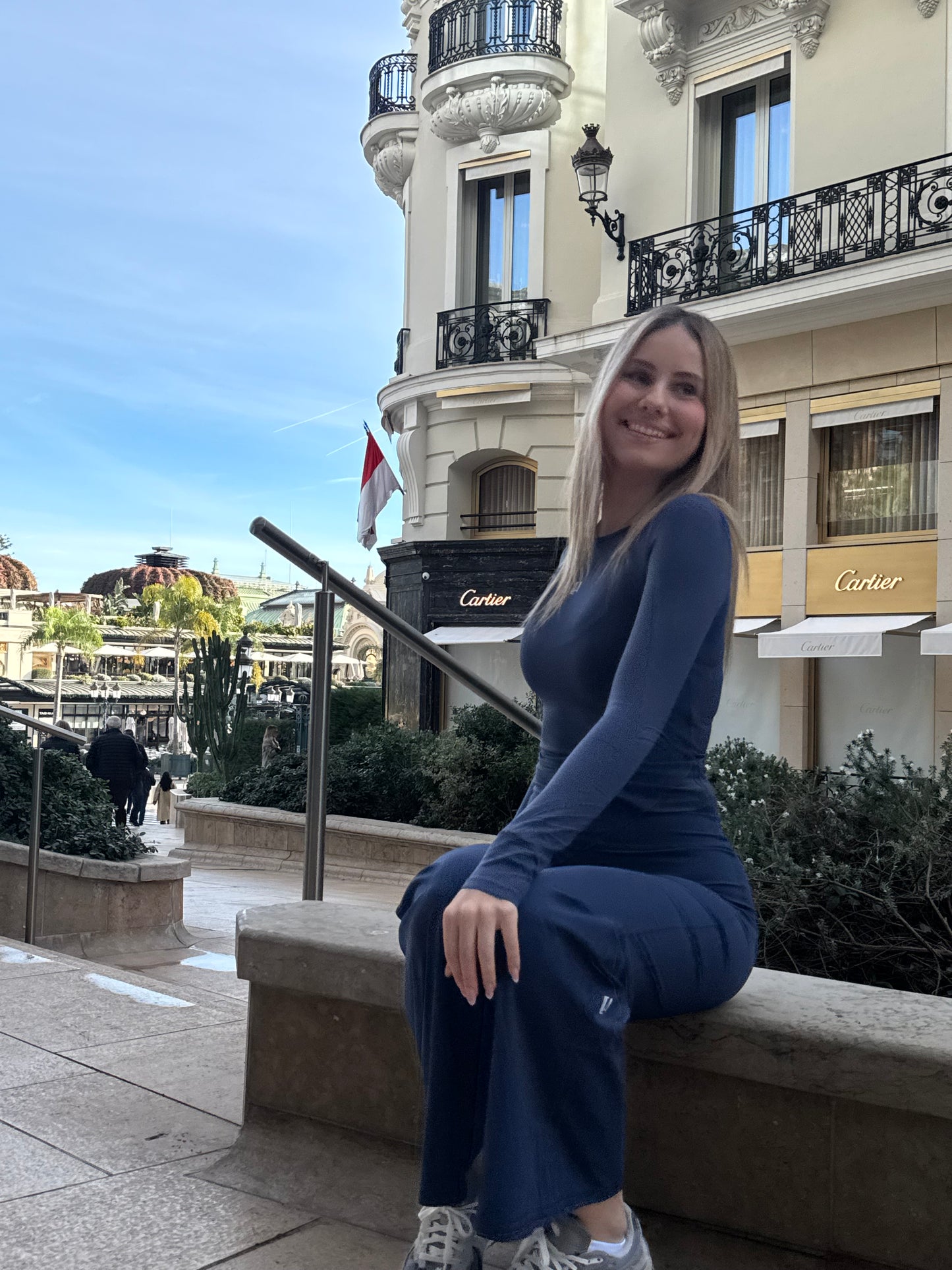 Ensemble SeamlessSolution™ Bleu Foncé - Tee-shirt Manches longues & Legging Flair NAVYBLUE