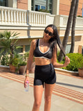 SHORT DE YOGA - "NINA" NOIR