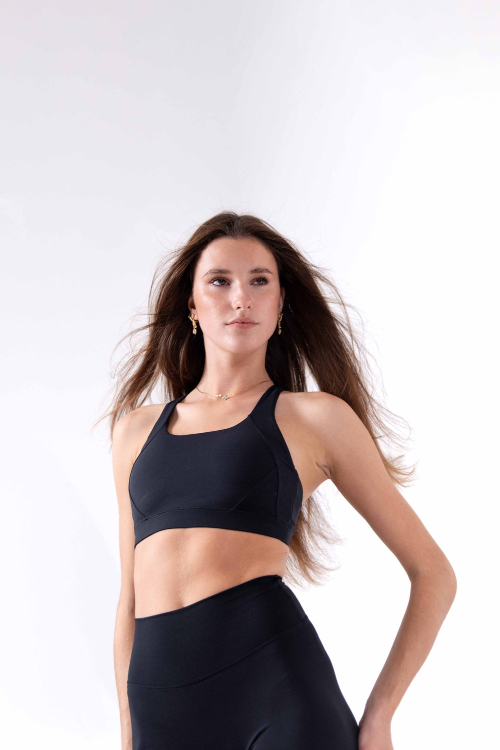 Brassière Nina – Dos Croisé Élégant Noir Confort & Maintien