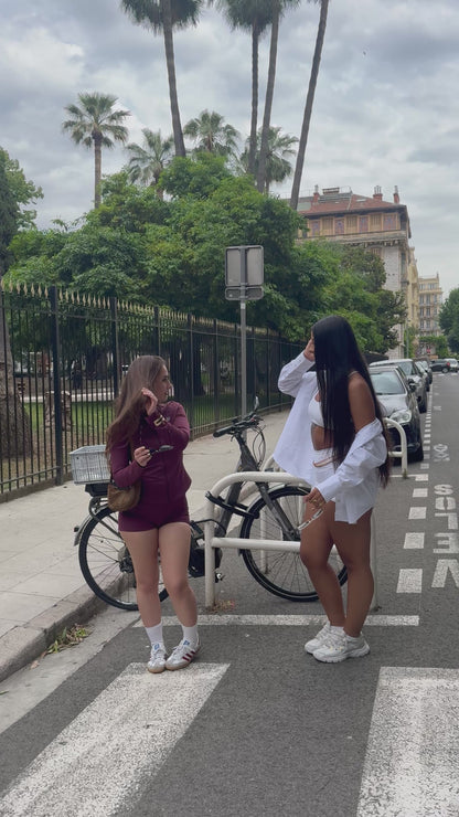 VESTE DE YOGA - "YALE" BORDEAUX